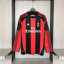 Camisa Manga Longa Milan 2010/11 Adidas - Preto e Vermelho