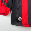 Camisa Manga Longa Milan 09/10 Adidas - Preto e Vermelho