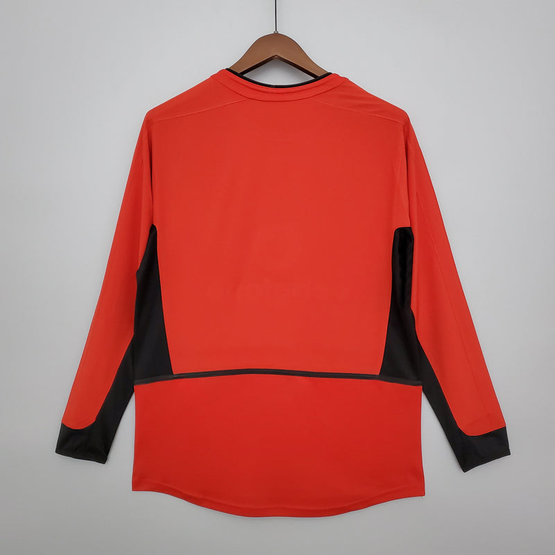 Camisa Manga Longa Manchester United 02/04 - Vermelho