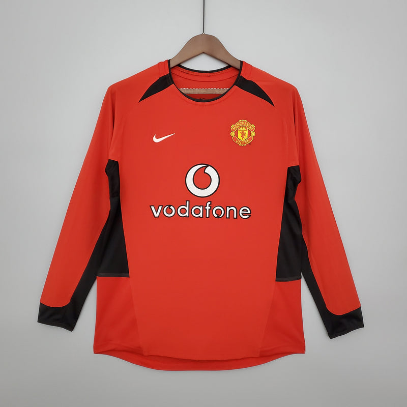 Camisa Manga Longa Manchester United 02/04 - Vermelho