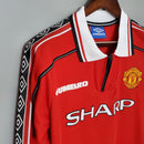 Camisa Manga Longa Manchester United 1998/99 - Vermelho