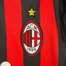 Camisa Manga Longa Milan 09/10 Adidas - Preto e Vermelho